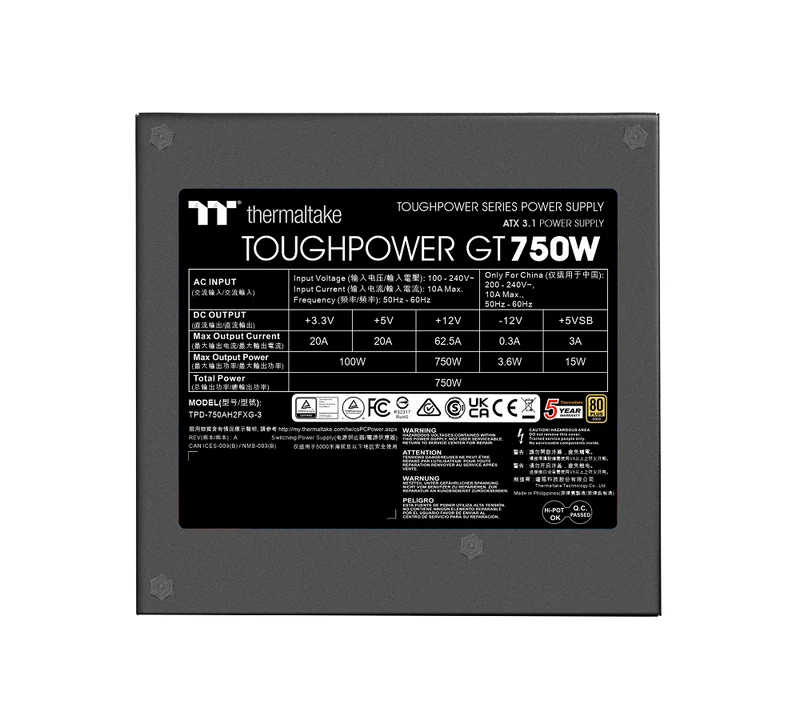 Toughpower GT 750W Gold PC Netzteil
