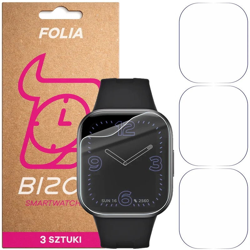 Schutzfolie für den Bildschirm für Xiaomi Redmi Watch 6 Active, Bizon Watch HydroFlex, 3 Stück