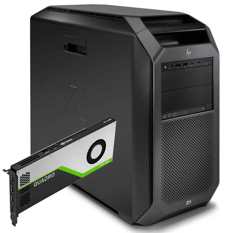 HP Z8 G4 Workstation Tower | 2x Intel Xeon Gold 6244 | Nvidia RTX 4000 8GB | SSD 1TB + 2TB |Windows 11 Pro
