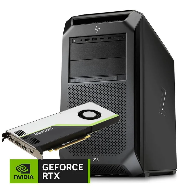 HP Z8 G4 Workstation Tower | 2x Intel Xeon Gold 6244 | Nvidia RTX 4000 8GB | SSD 1TB + 2TB |Windows 11 Pro