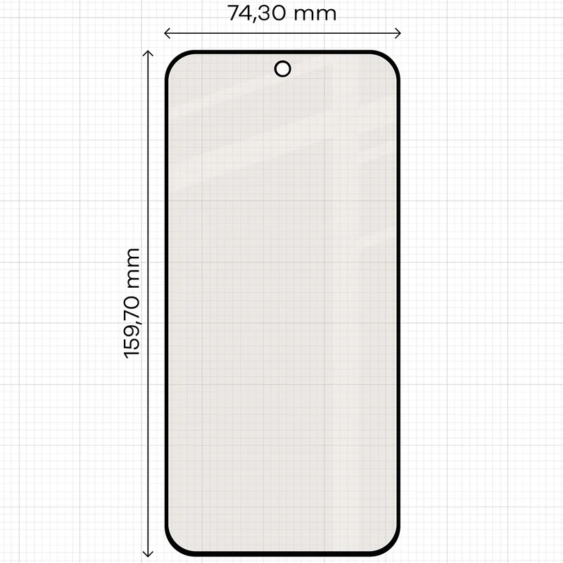 Mattes Hartglas für Xiaomi Redmi Note 17 Pro 5G / Pro Max 5G, Bizon Glass Matte, Schwarzer Rahmen