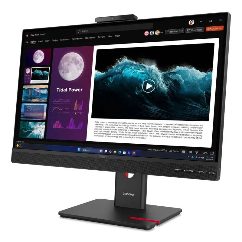 Lenovo ThinkCentre TIO27 Gen6 27" QHD | Intel Core i7-8700T | WebCam Casse Audio FreeDOS Monitor NUOVO