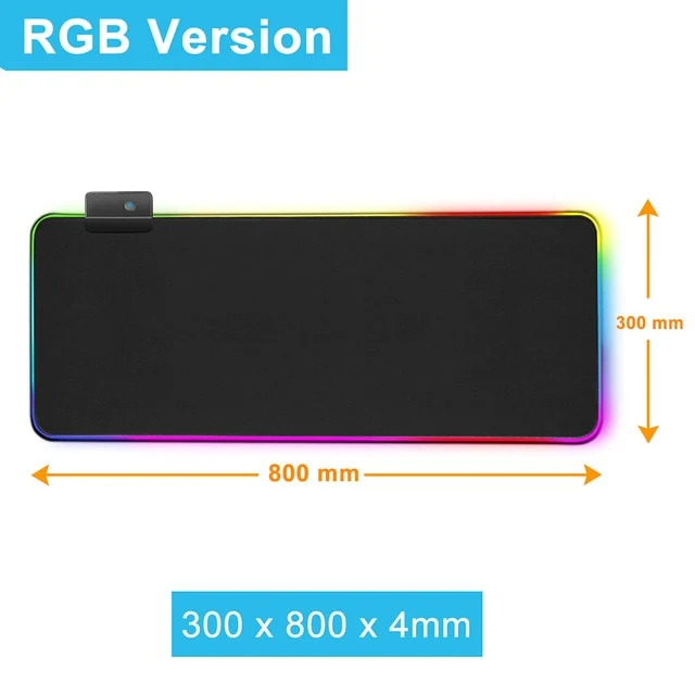 Gaming Mouse Pad Computer Mousepad RGB Large Mouse Pad Gamer XXL Mouse Carpet Big Mause Pad PC Desk Play Mat with Backlit