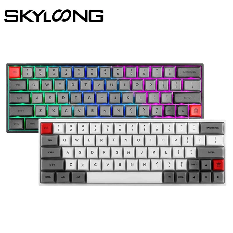 SKYLOONG SK64 Hot Swappable Mechanical Keyboard With RGB Backlit Wireless Bluetooth Gaming Keyboard ABS Keycaps For Win/Mac GK64
