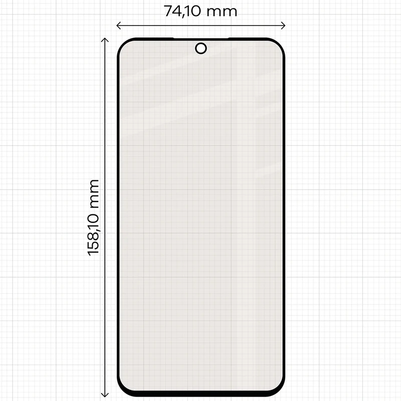 Mattes Hartglas für Galaxy S26 FE / S25 FE, Bizon Glass Matte, Schwarzer Rahmen