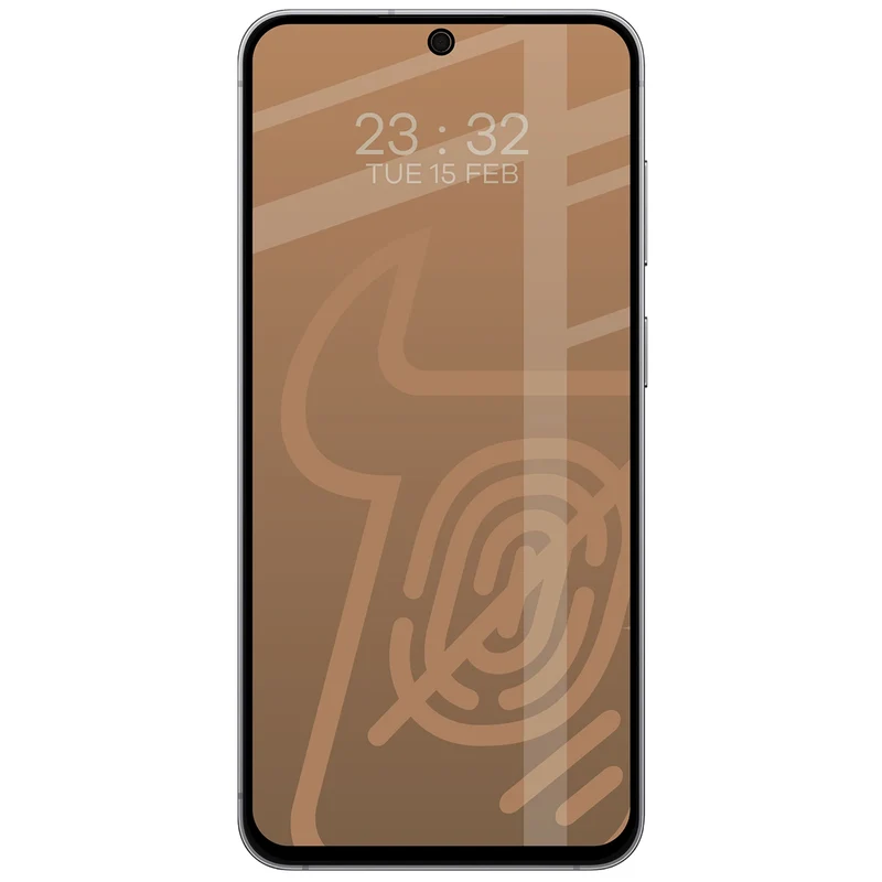 Mattes Hartglas für Galaxy S26 FE / S25 FE, Bizon Glass Matte, Schwarzer Rahmen