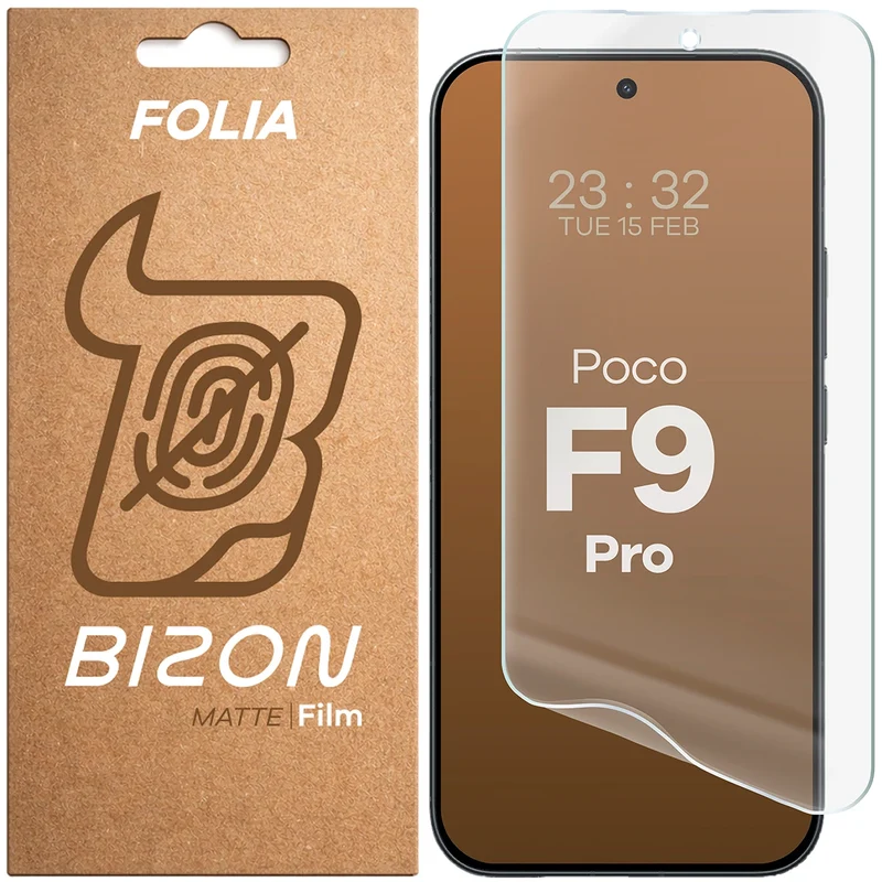 Matte Folie für Xiaomi POCO F9 Pro, Bizon Film Matte, 1 Stück