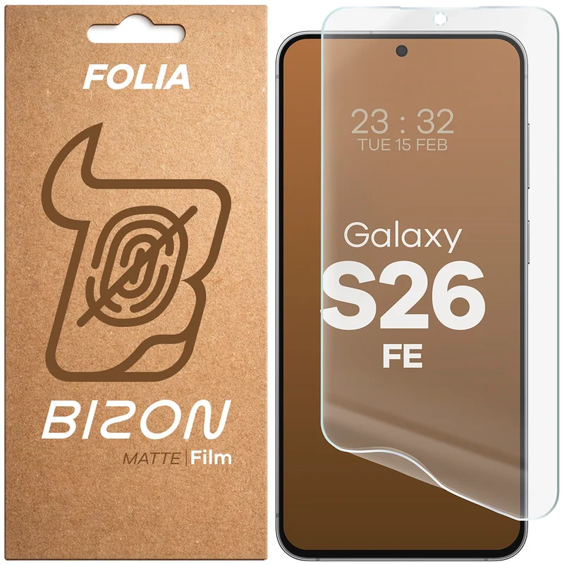 Matte Folie für Galaxy S26 FE, Bizon Film Matte, 1 Stück