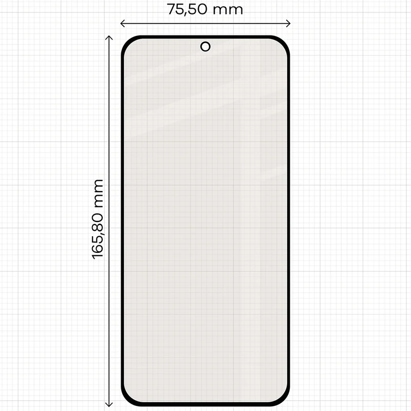Mattes Hartglas für Xiaomi Redmi Note 17 4G/5G, Bizon Glass Matte, Schwarzer Rahmen