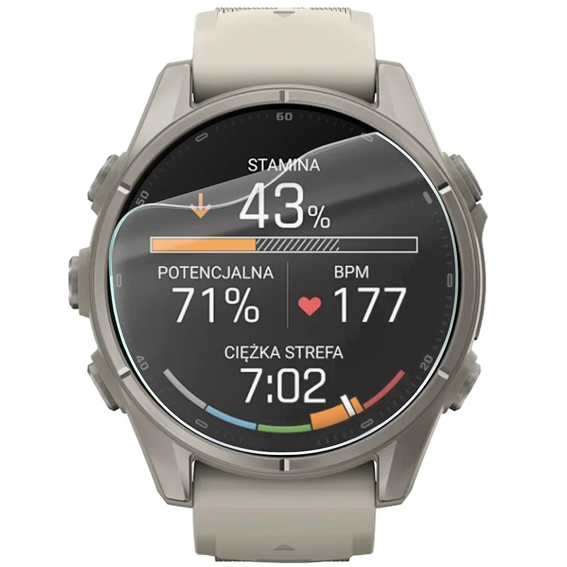 Schutzfolie für den Bildschirm für Garmin Fenix 9 (43 mm), Bizon Watch HydroFlex, 3 Stück