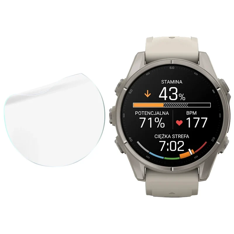 Schutzfolie für den Bildschirm für Garmin Fenix 9 (43 mm), Bizon Watch HydroFlex, 3 Stück
