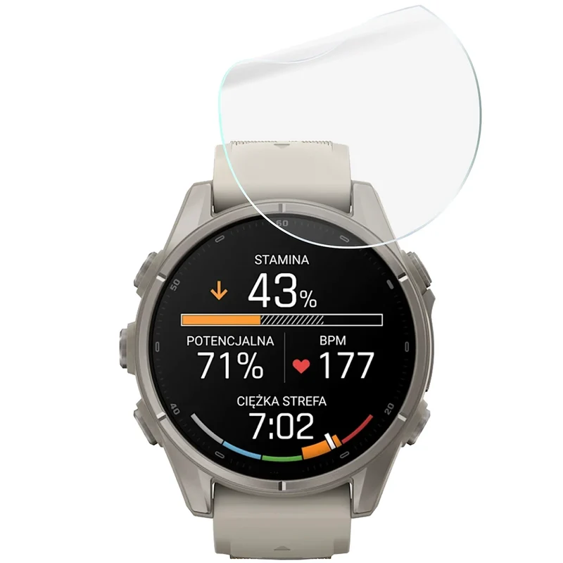 Schutzfolie für den Bildschirm für Garmin Fenix 9 (43 mm), Bizon Watch HydroFlex, 3 Stück