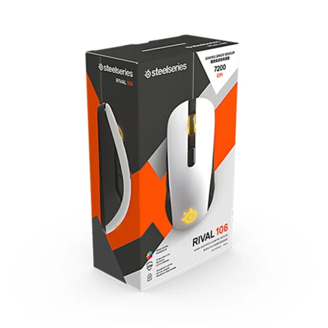 SteelSeries RIVAL106 game mouse wired mouse mirror RGB back photoelectric gaming mouse for LOL CF