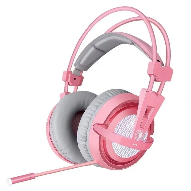Sades A6 Gaming Headset Gamer Headphones 7.1 Surround Sound Stereo Earphones USB Microphone Breathing LED Light PC Gamer
