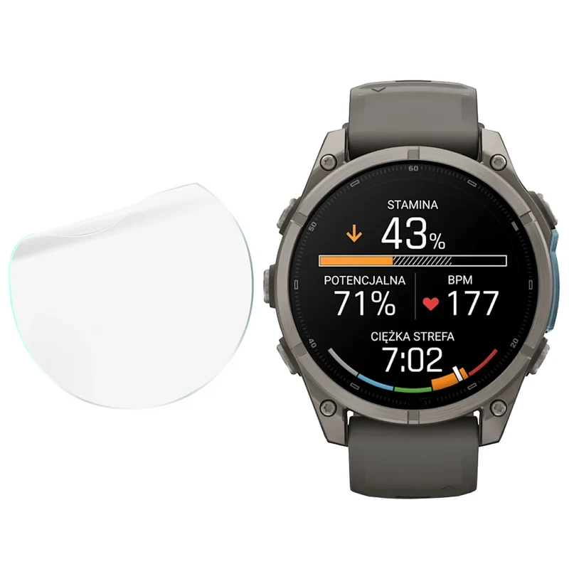 Schutzfolie für den Bildschirm für Garmin Fenix 9 (47 mm), Bizon Watch HydroFlex, 3 Stück