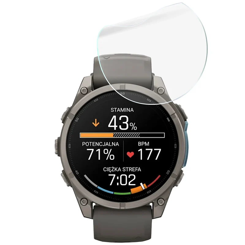 Schutzfolie für den Bildschirm für Garmin Fenix 9 (47 mm), Bizon Watch HydroFlex, 3 Stück