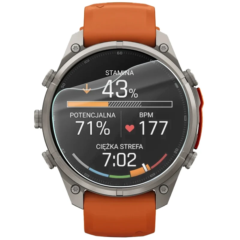 Schutzfolie für den Bildschirm für Garmin Fenix 9 Pro (47 mm), Bizon Watch HydroFlex, 3 Stück
