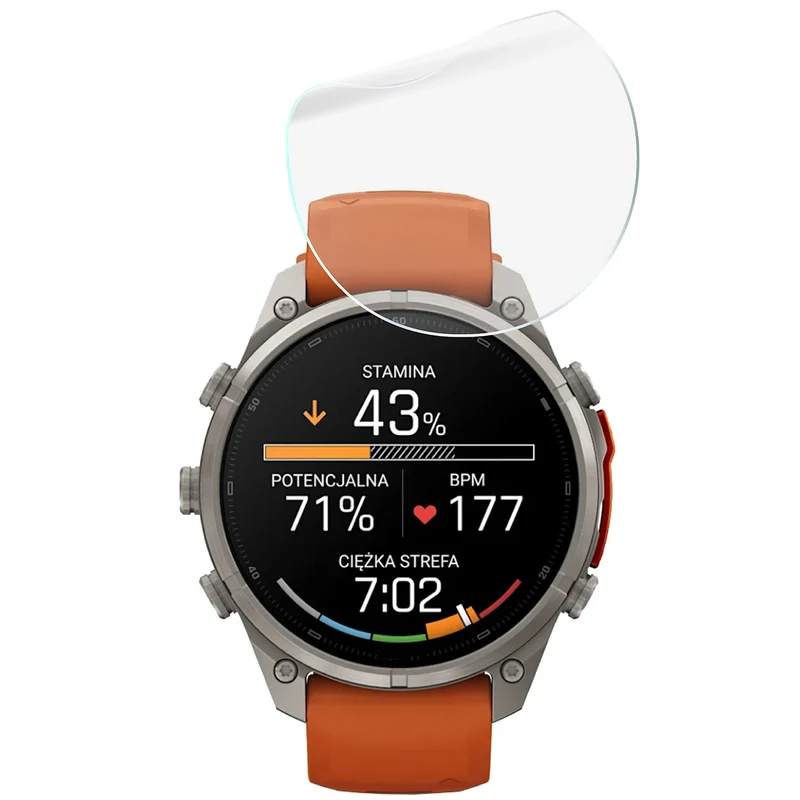Schutzfolie für den Bildschirm für Garmin Fenix 9 Pro (47 mm), Bizon Watch HydroFlex, 3 Stück