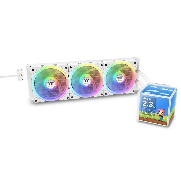 MINECUBE 360 Ultra ARGB AIO Wasserkühlung - Quad-LCD-Cube-Display