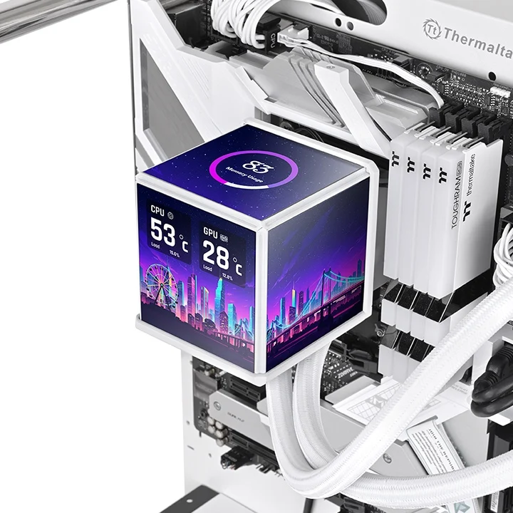 MINECUBE 360 Ultra ARGB AIO Wasserkühlung - Quad-LCD-Cube-Display