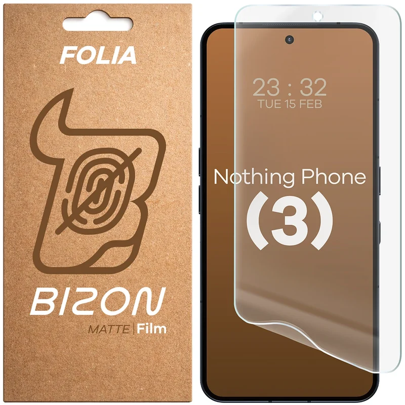 Matte Folie für Nothing Phone (3), Bizon Film Matte, 1 Stück