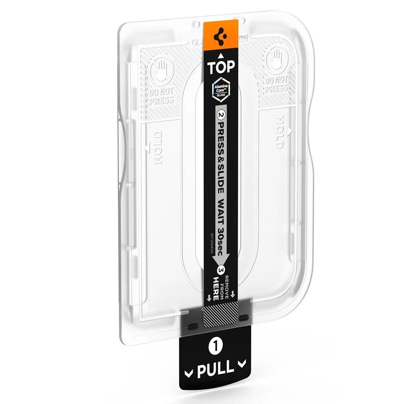 Glas + Applikator für iPhone Duo, Spigen Glas.tR EZ Fit Pro (AC) Privacy 1-Pack