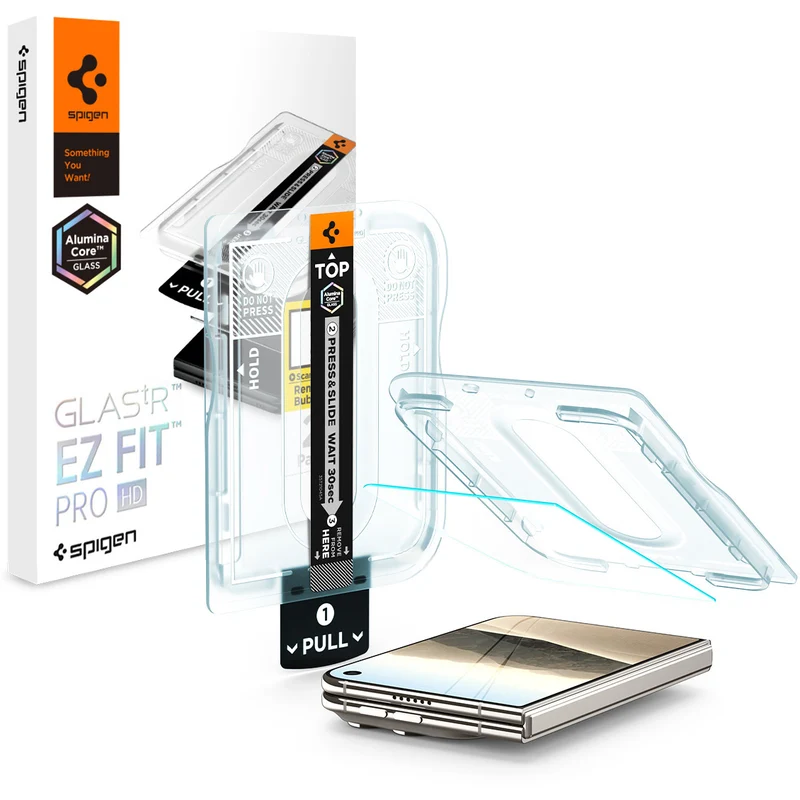 Glas + Applikator für iPhone Duo, Spigen Glas.tR EZ Fit Pro 1-Pack (AC)
