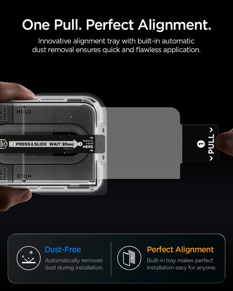 Glas + Applikator für iPhone Duo, Spigen Glas.tR EZ Fit Pro 1-Pack (AC)