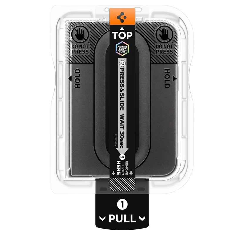 Glas + Applikator für iPhone Duo, Spigen Glas.tR EZ Fit Pro 1-Pack (AC)