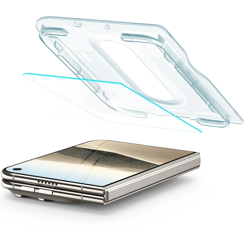 Glas + Applikator für iPhone Duo, Spigen Glas.tR EZ Fit Pro 1-Pack (AC)