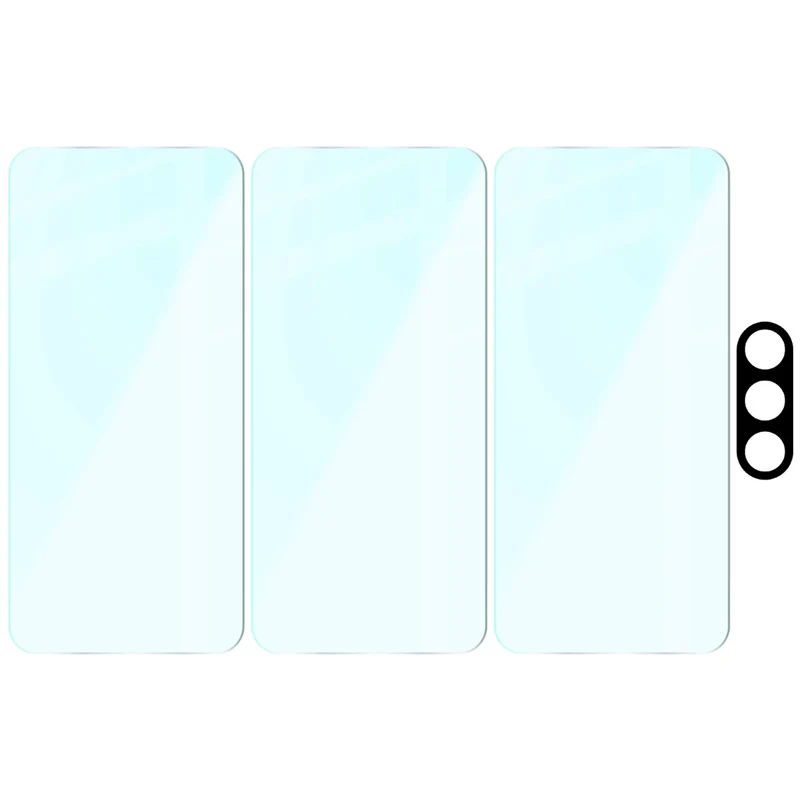 Gehärtetes Glas - 3 Stück + Kameraschutz für Galaxy S26 FE, Bizon Glass Clear Pack