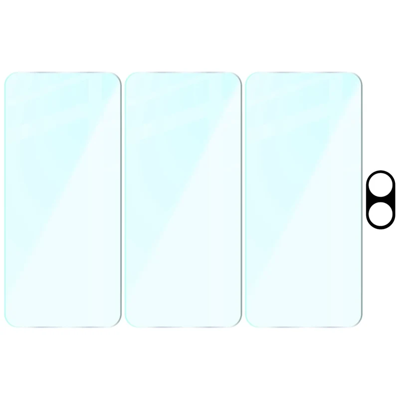 Gehärtetes Glas - 3 Stück + Kameraschutz für Xiaomi Redmi Note 17 Pro 5G, Bizon Glass Clear Pack