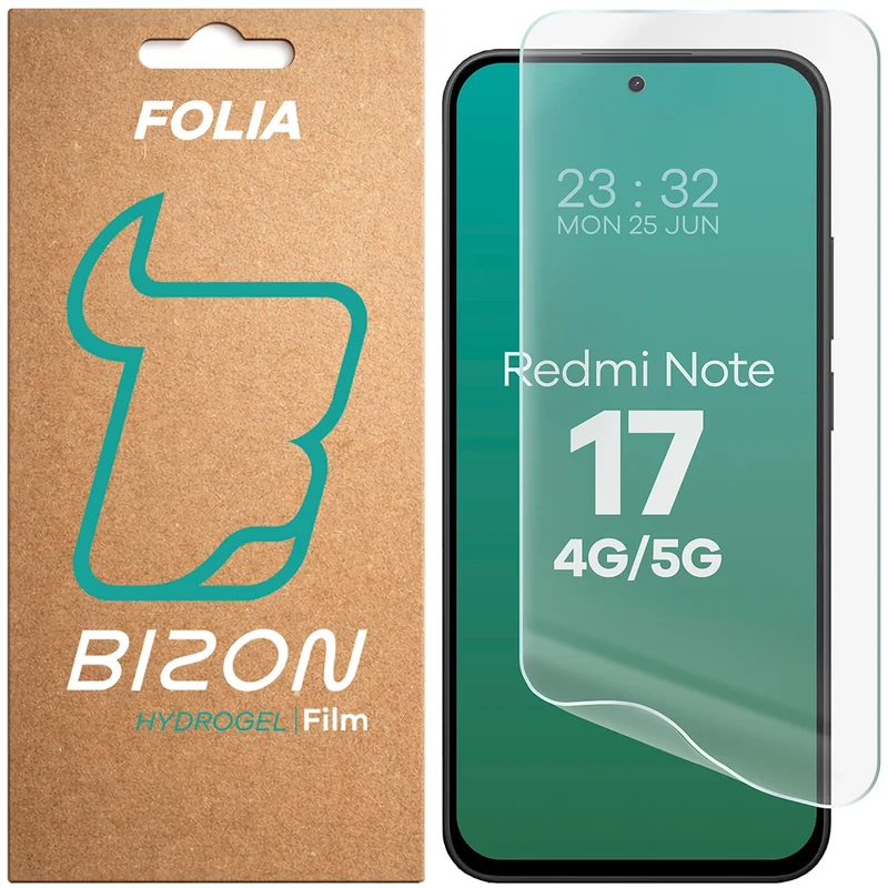 Hydrogel Folie für den Bildschirm für Xiaomi Redmi Note 17 4G/5G, Bizon Film Hydrogel Front, 1 Stück