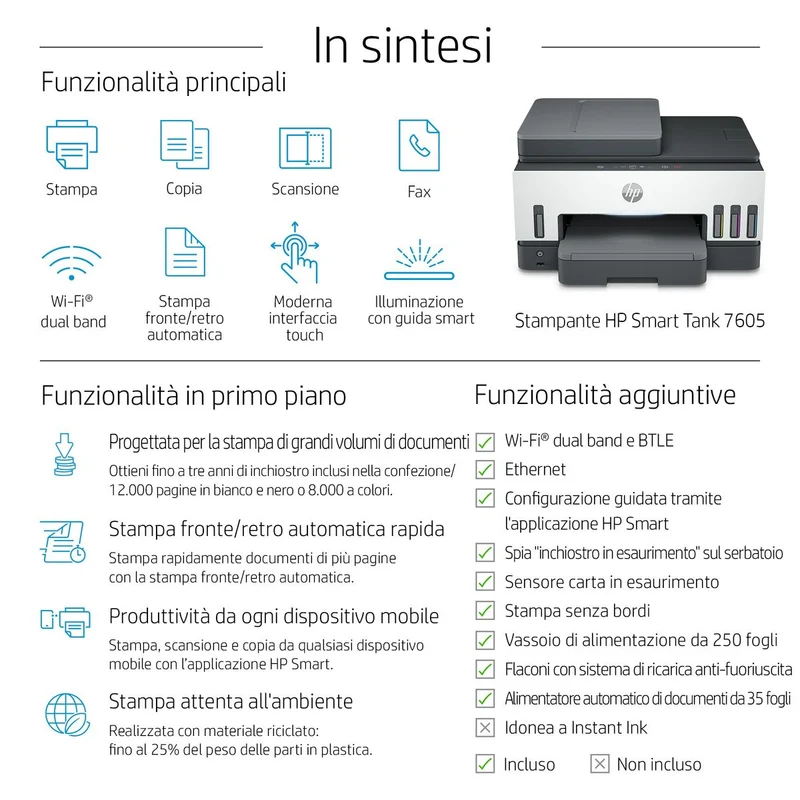 HP INC. SMART TANK 7605 MFP FAX 15/9PPM ETH WIFI FR ADF