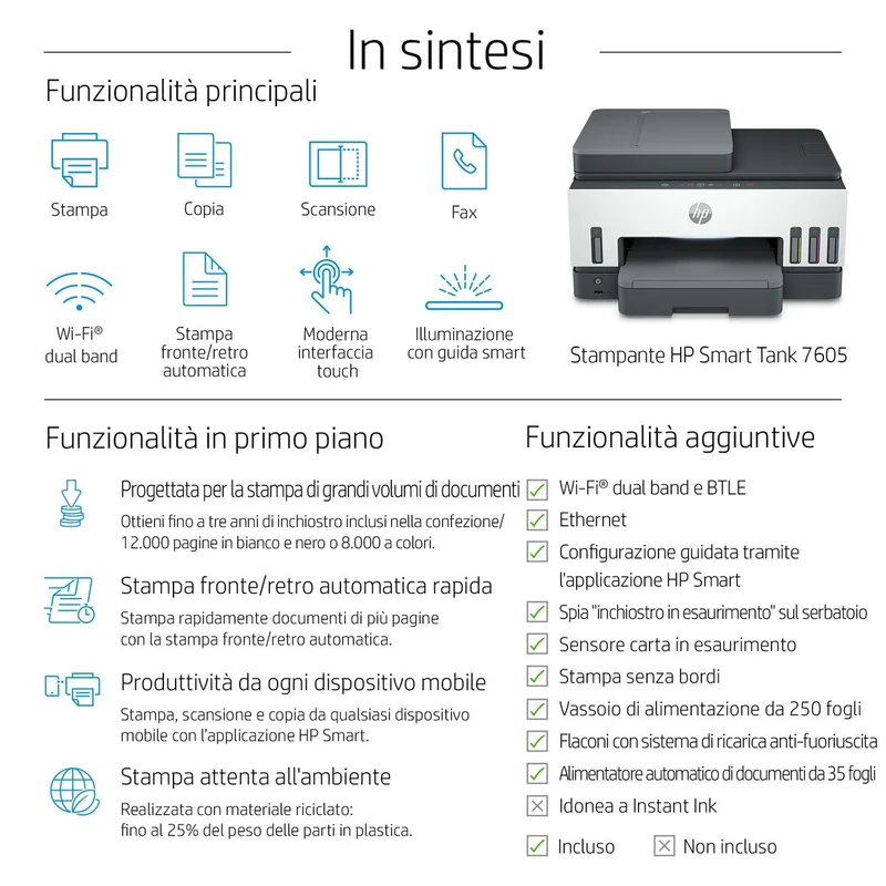 HP INC. SMART TANK 7605 MFP FAX 15/9PPM ETH WIFI FR ADF