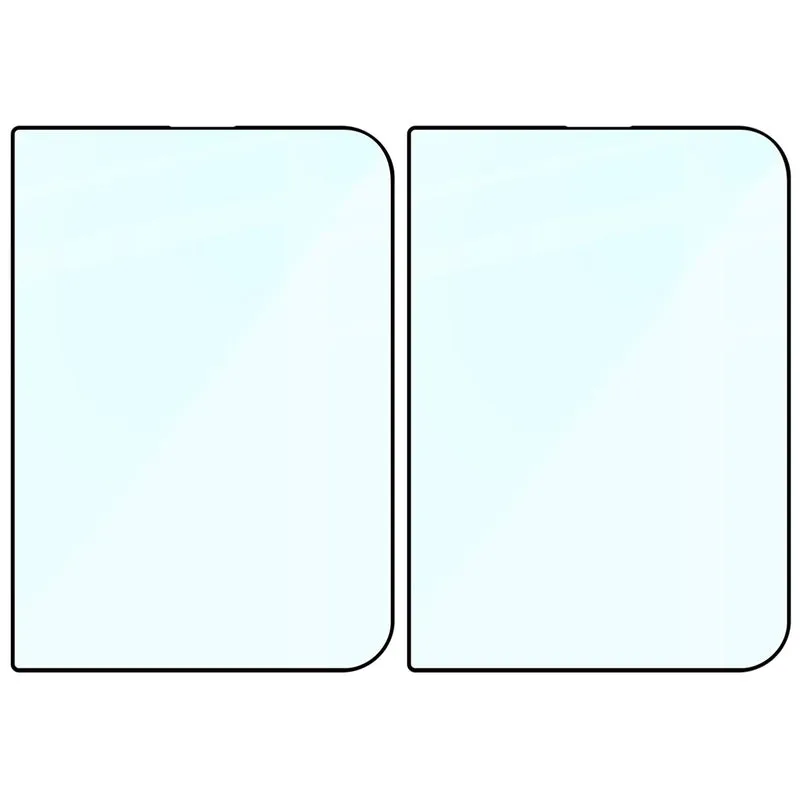 Gehärtetes Glas für iPhone Duo, Bizon Glass Edge Duo, Schwarzer Rahmen, 2 Stück