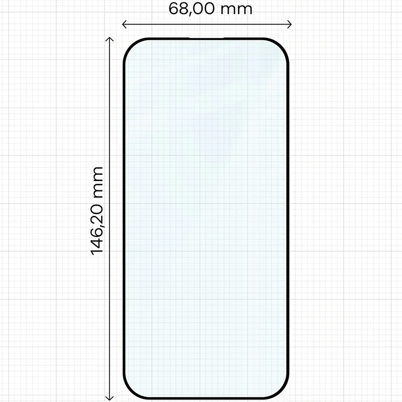 Gehärtetes Glas - 2 Stück + Kameraschutz für iPhone 18 Pro, Bizon Glass Edge Pack,