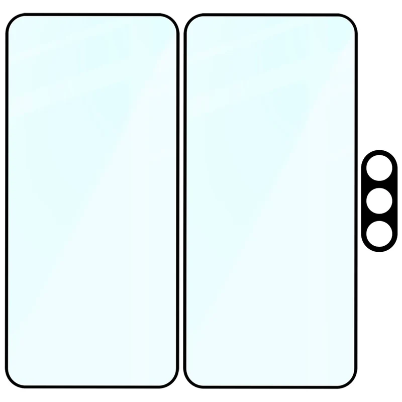 Gehärtetes Glas - 2 Stück + Kameraschutz für Galaxy S26 FE, Bizon Glass Edge Pack,