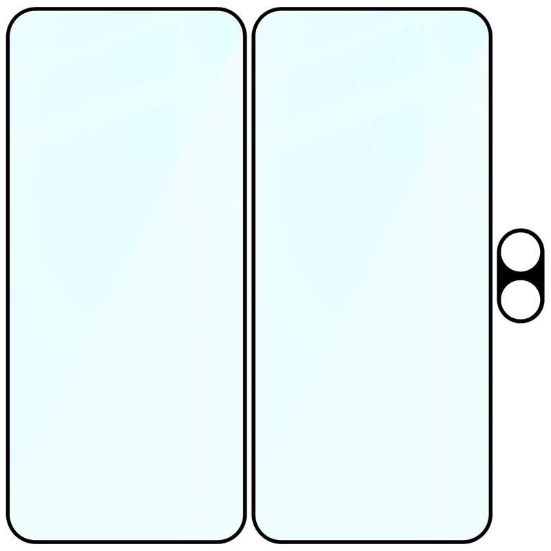 Gehärtetes Glas - 2 Stück + Kameraschutz für Xiaomi Redmi Note 17 4G/5G, Bizon Glass Edge Pack,