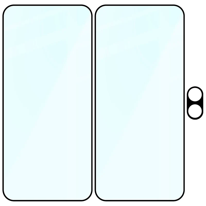 Gehärtetes Glas - 2 Stück + Kameraschutz für Xiaomi Redmi Note 17 Pro 5G, Bizon Glass Edge Pack,