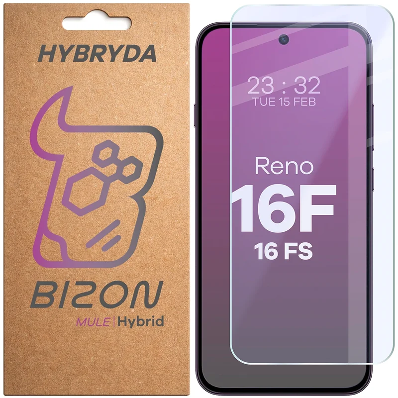 Flexibles Hybridglas für Oppo Reno16 F / Reno16 FS, Bizon Hybrid Mule