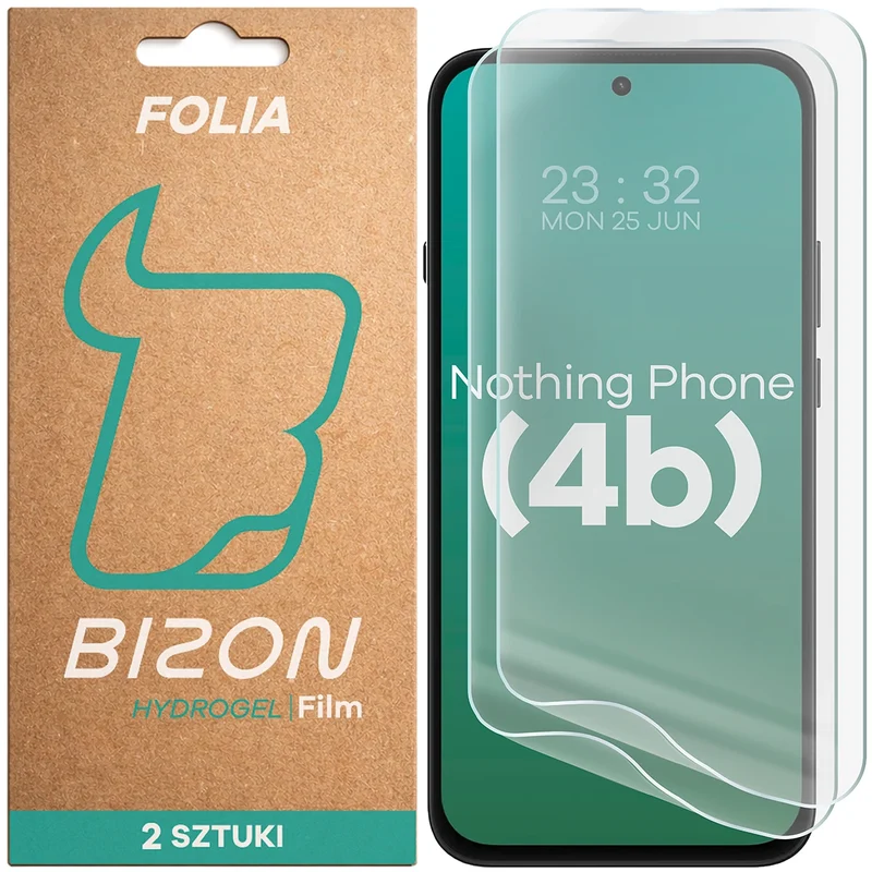 Hydrogel Folie für den Bildschirm für Nothing Phone (4b), Bizon Film Hydrogel Front Duo, 2 Stück
