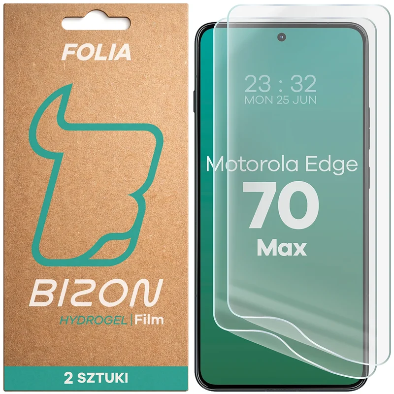 Hydrogel Folie für den Bildschirm für Motorola Edge 70 Max, Bizon Film Hydrogel Front Duo, 2 Stück