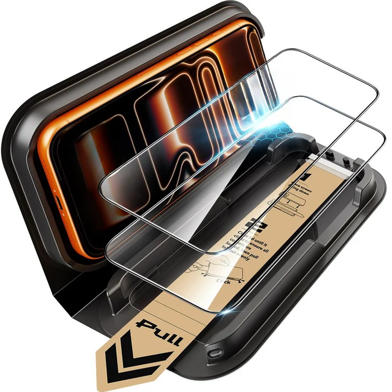 Gehärtetes Glas mit Positionierungsrahmen für iPhone 18 Pro / 17 Pro, ESR Ultrafit Armorite Pro Tempered Glass