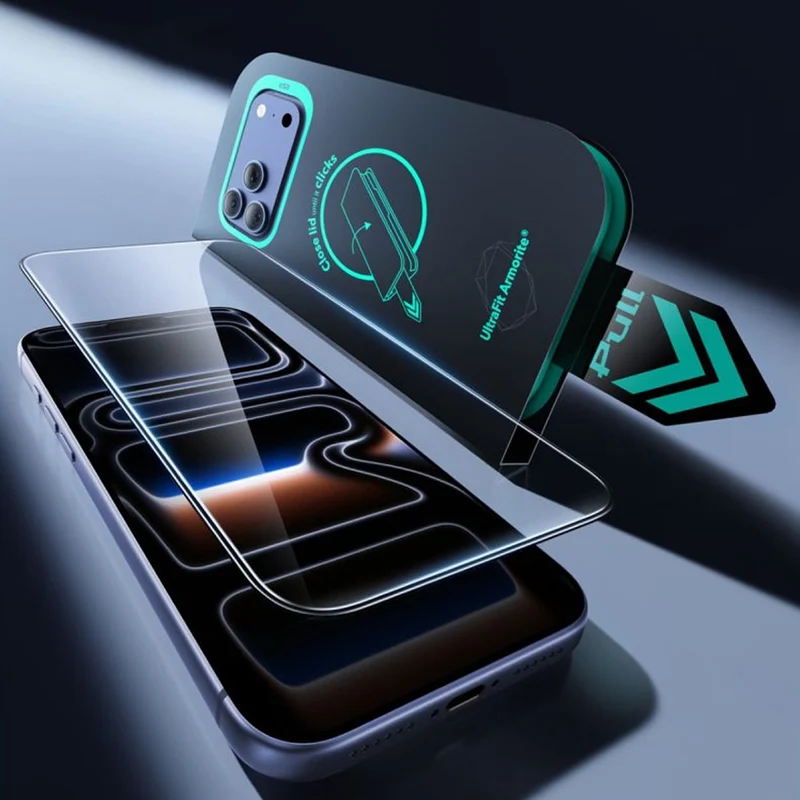 Gehärtetes Glas mit Positionierungsrahmen für iPhone 18 Pro / 17 Pro, ESR UltraFit Armorite Tempered Glass, 2 Stück