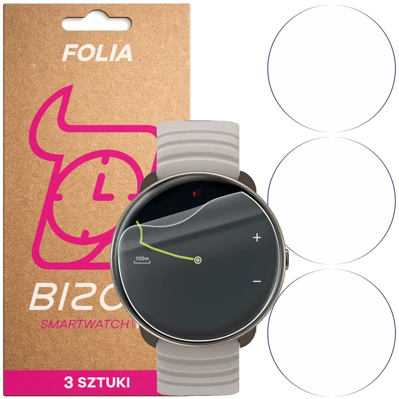 Schutzfolie für den Bildschirm für Hammer Ventus, Bizon Watch HydroFlex, 3 Stück