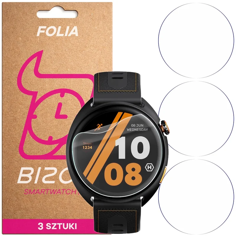Schutzfolie für den Bildschirm für Hammer Ventus Pro, Bizon Watch HydroFlex, 3 Stück