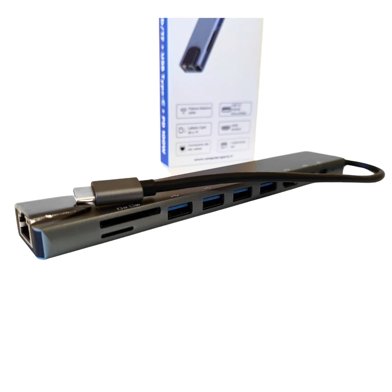 Multi-Adapter Type-C 10 in 1 – Docking Station USB-C Multifunzionale