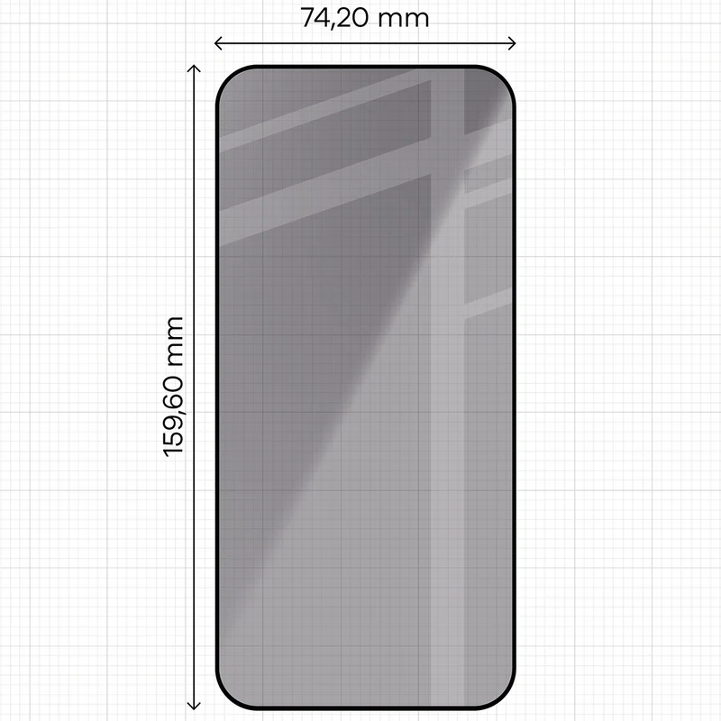 Gehärtetes Glas mit Privatschutzfilter und Applikationsrahmen für Xiaomi POCO F9 Ultra, Bizon Glass Aplikator Shadow, 1 Set