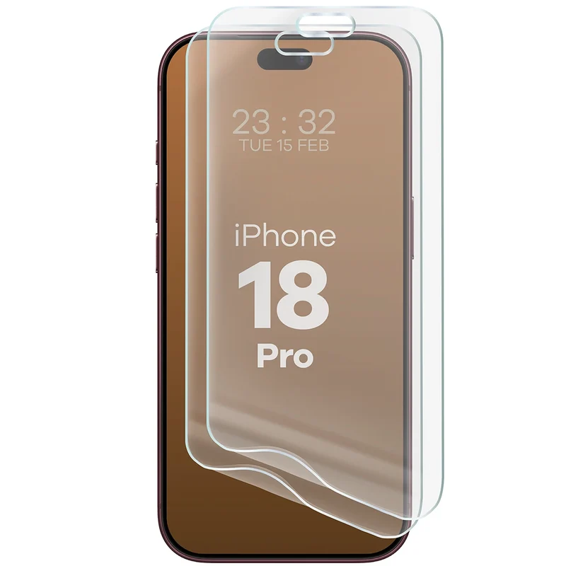 Matte Folie für iPhone 18 Pro, Bizon Film Matte Duo, 2 Stück